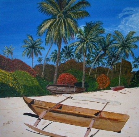 Barques au repos   40x40